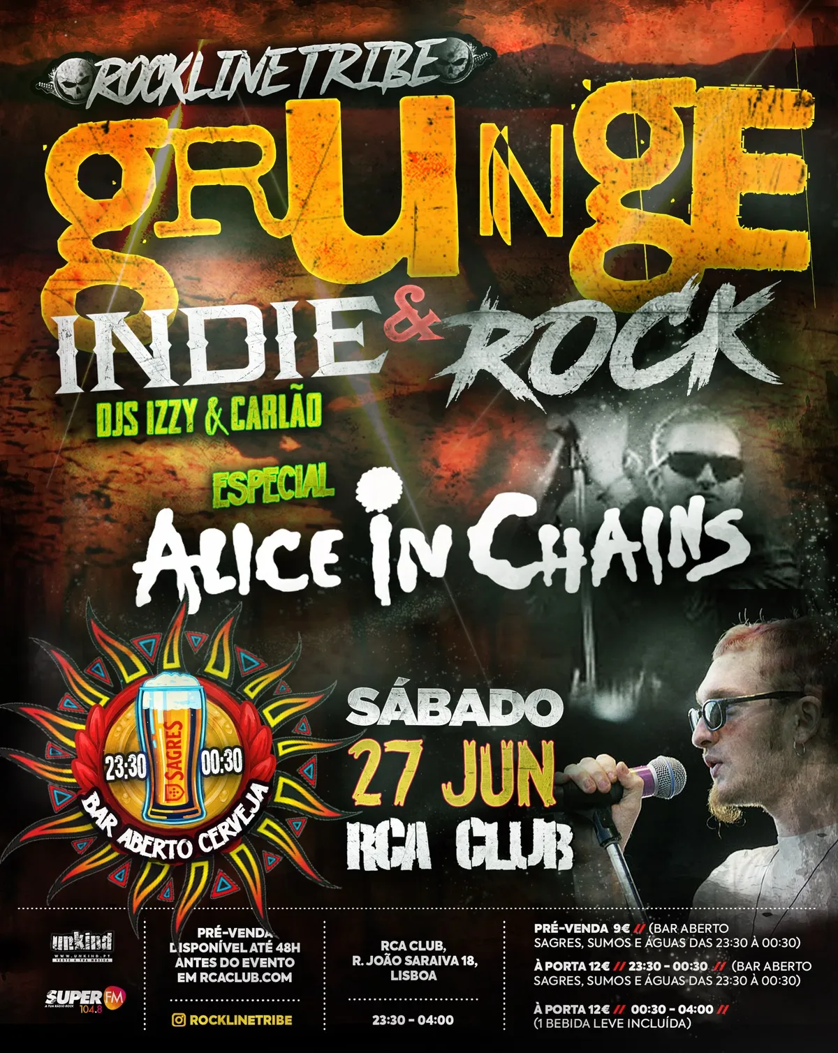 ROCKLINE TRIBE – NOITE GRUNGE INDIE ROCK