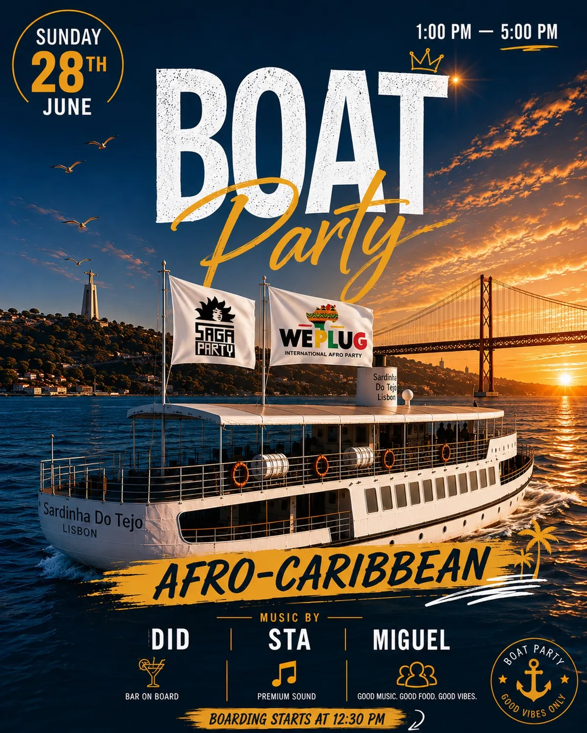Lisbon Boat Party: WePlug x Saga Party