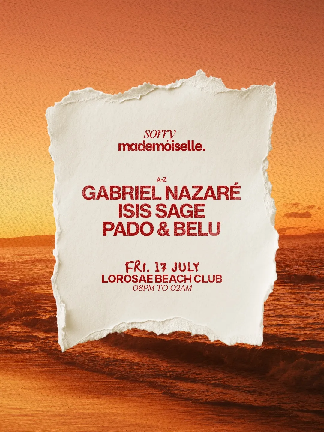 Sorry Mademoiselle at the Beach — 1/4